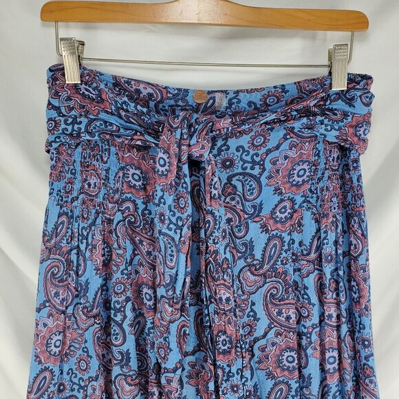 Free People Women's Multicolor Palazzo Pants Paisley Wide-Leg Size Small (C-6) - Picture 4 of 12